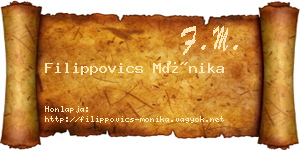Filippovics Mónika névjegykártya